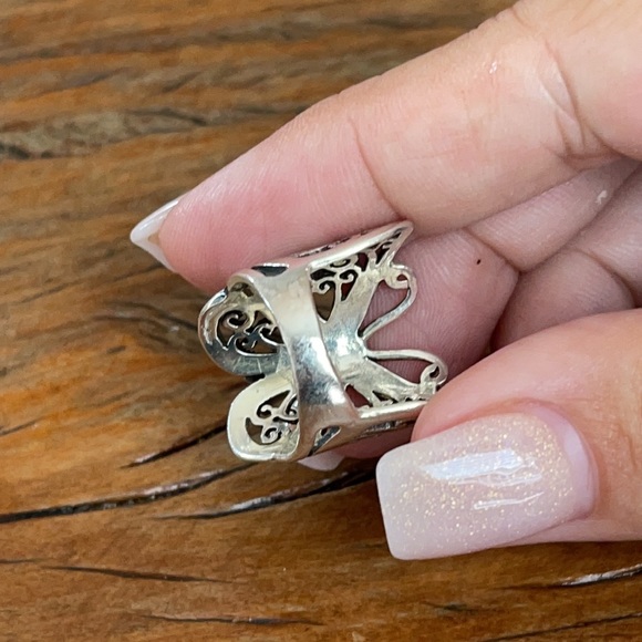 Butterfly ring in sterling silver